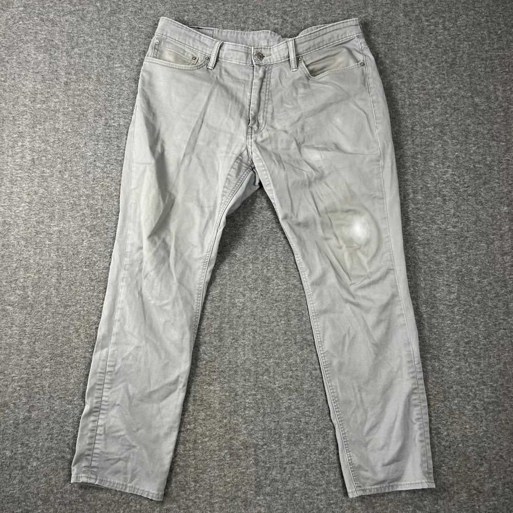Levi's 511 Commuter Series Pants Mens 36x30 Grey 3M Selvedge Reflective Slim Fit